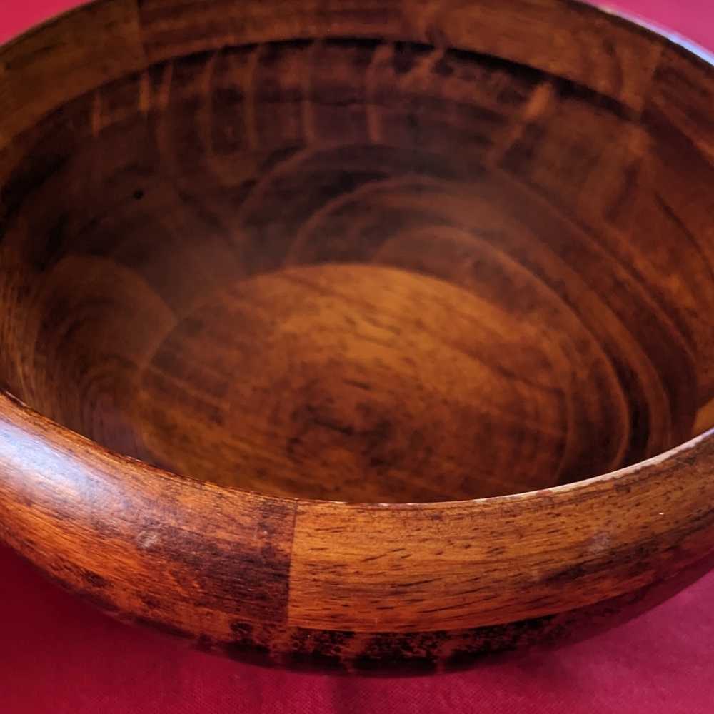 Hardwood Wooden Brown Bowl.
